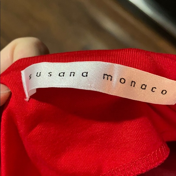 Susana Monaco red, strapless dress - Picture 2 of 2